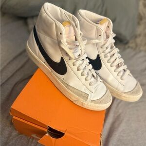 Nike Blazers White and Black High-Tops